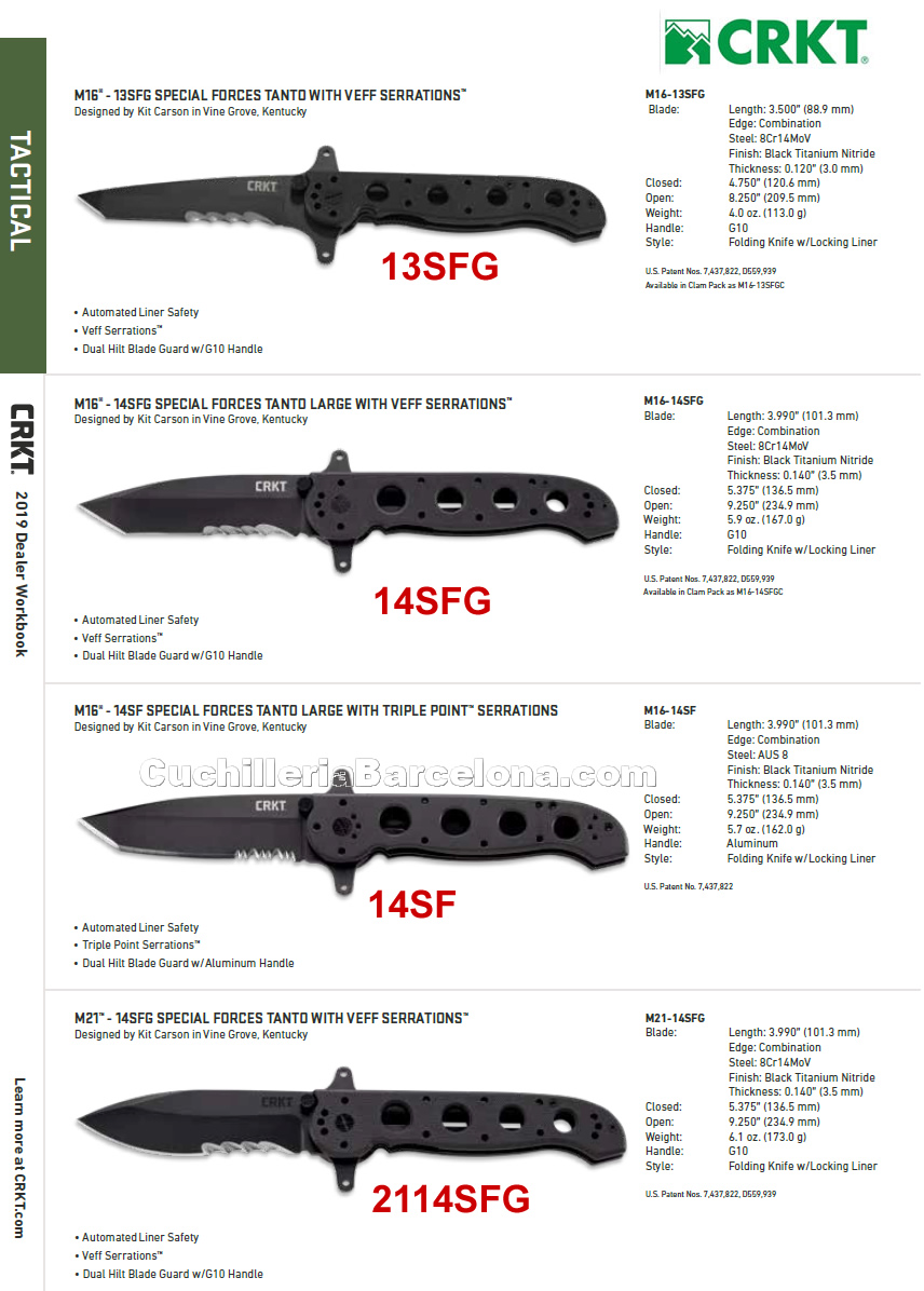 NAVALHAS TATICAS M16 CRKT